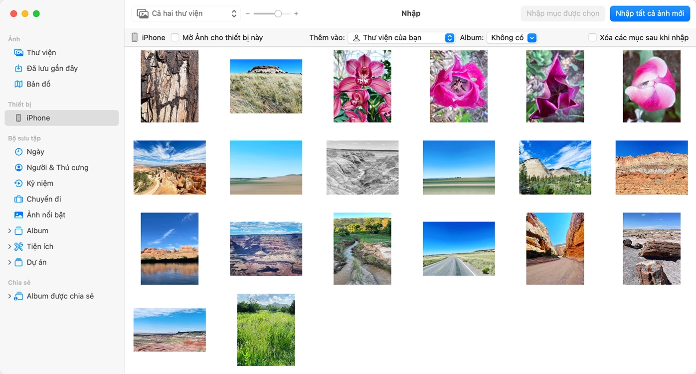Hướng dẫn chi tiết cách gửi hình từ iPhone qua laptop nhanh chóng và đơn giản nhất 17 Màn hình máy Mac hiển thị danh sách ảnh có thể nhập