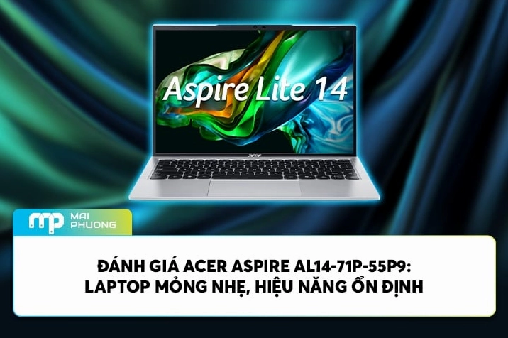 Mẫu máy tính xách tay Acer Aspire với thiết kế siêu mỏng nhẹ thời trang