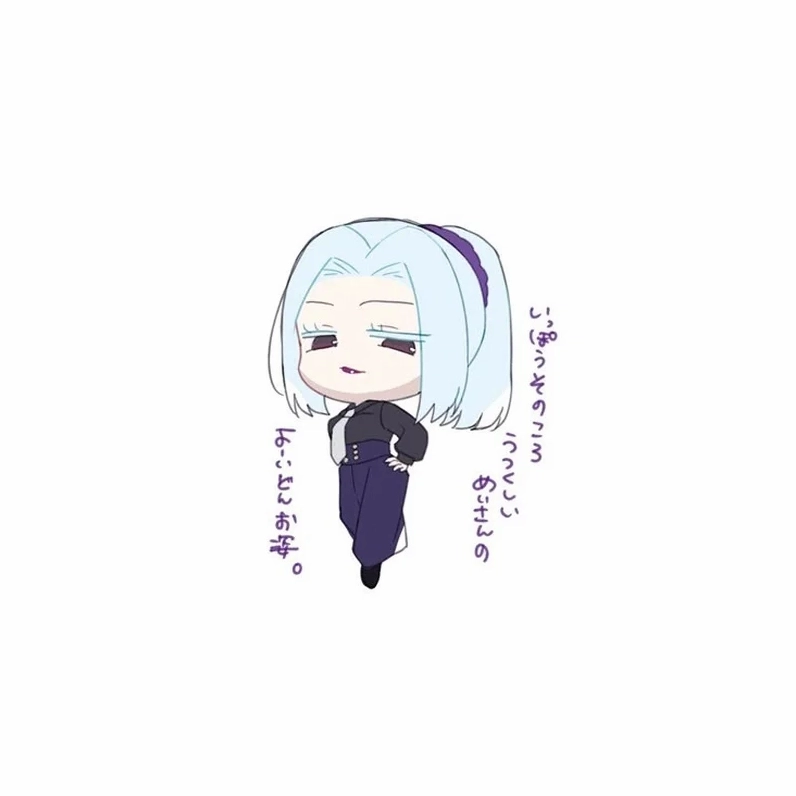 Mei Mei chibi với biểu cảm hài hước và ngộ nghĩnh