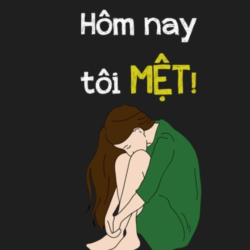 Meme đi làm mệt mỏi thể hiện sự kiệt sức sau giờ làm việc vất vả