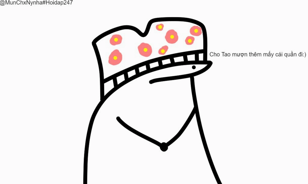 Meme đội quần giấu mặt trốn tránh hiện thực phũ phàng