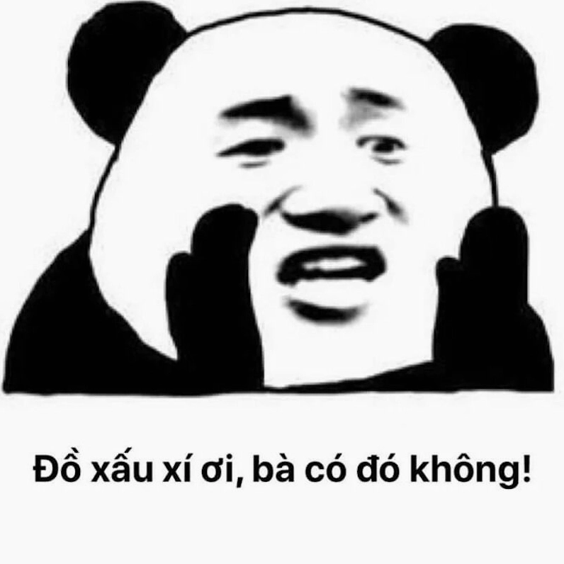 Meme gấu trúc hành động suy tư