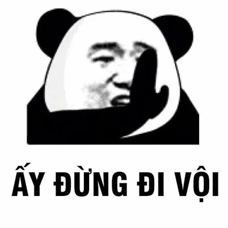 Meme gấu trúc hiện đại làm nũng