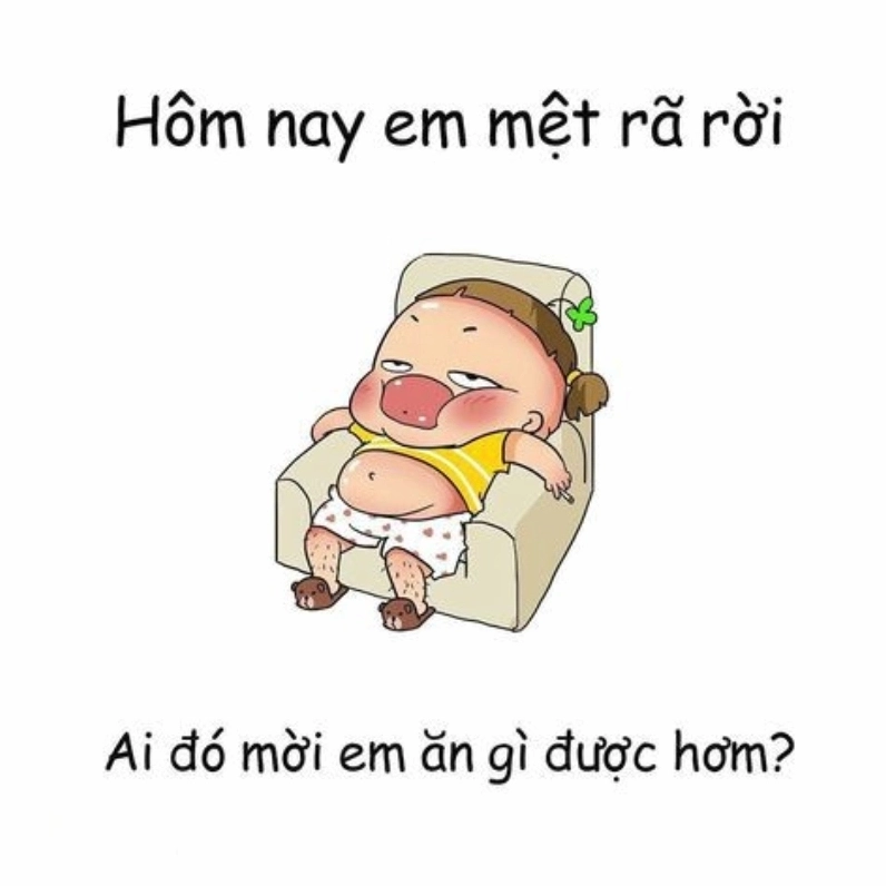 Meme mệt mỏi cute là hình ảnh dễ thương nhưng vẫn thể hiện sự mệt mỏi đáng yêu