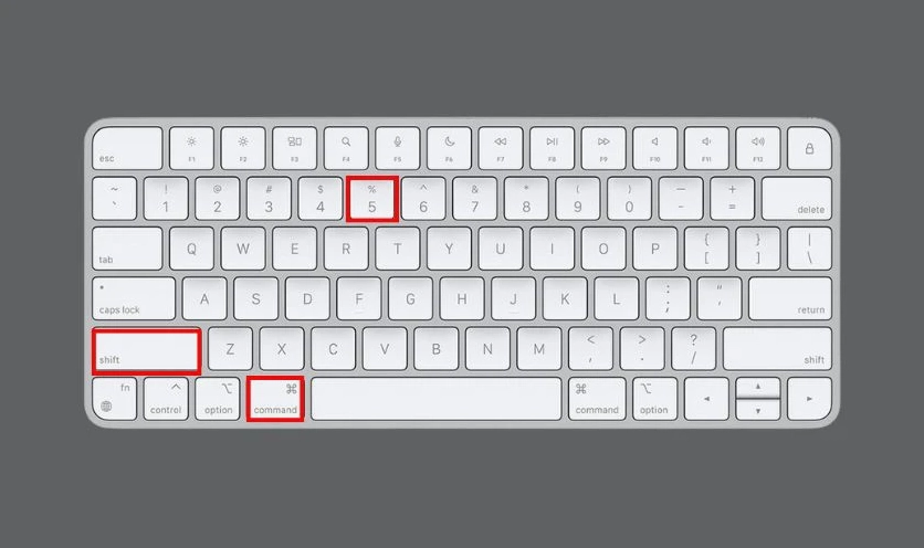 Minh họa cách sử dụng công cụ Screenshot tích hợp sẵn trên macOS để chụp ảnh màn hình