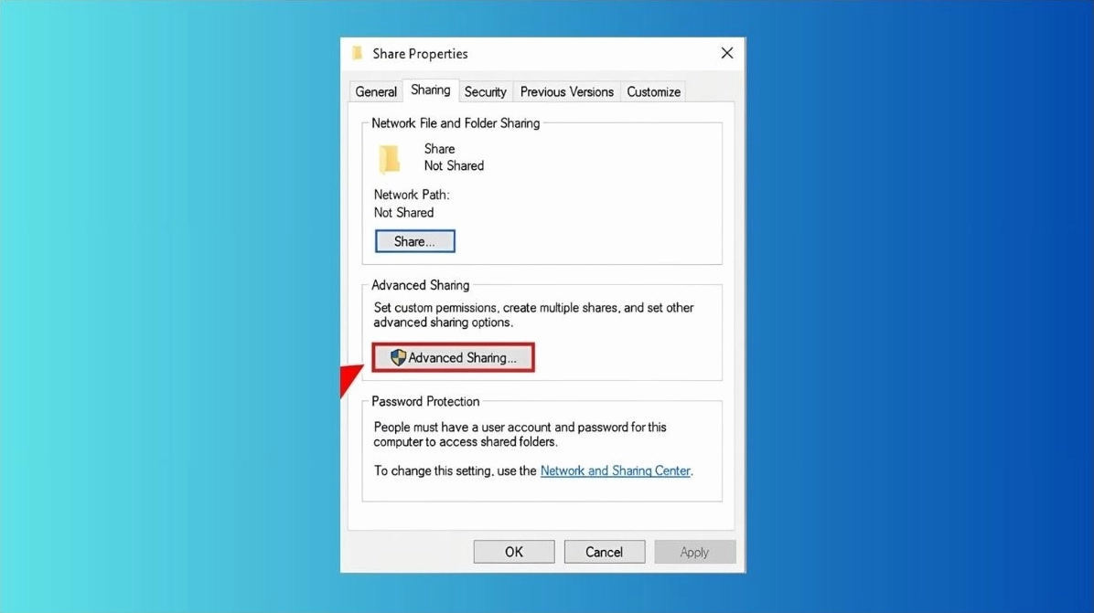 Hướng dẫn chi tiết cách truyền dữ liệu giữa 2 máy tính laptop hiệu quả nhất 30 Mở Advanced Sharing