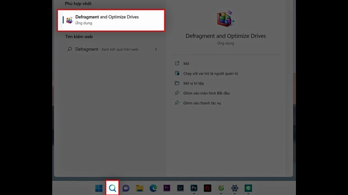Hướng dẫn chi tiết cách làm giảm lag laptop chạy mượt mà như mới 13 Mở Defragment and Optimize Drivers