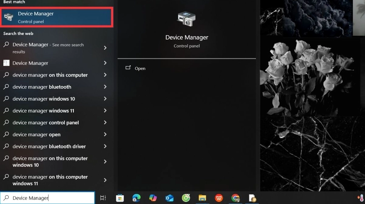 Hướng dẫn chi tiết cách tăng tốc cho laptop chạy mượt mà như mới 33 Mở Device Manager bằng cách tìm kiếm trong Start Menu