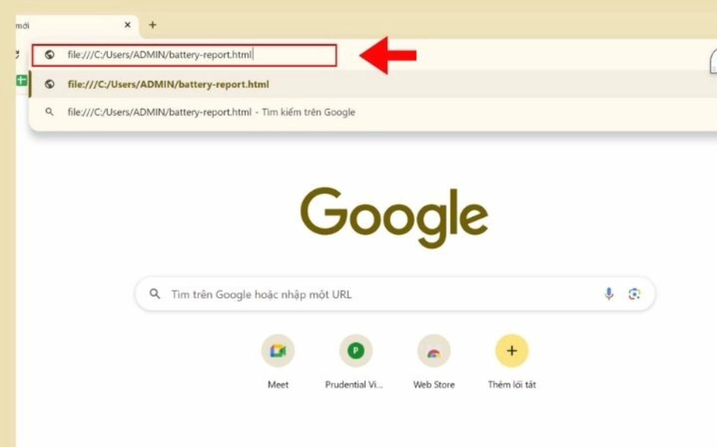Mở file bằng trình duyệt web