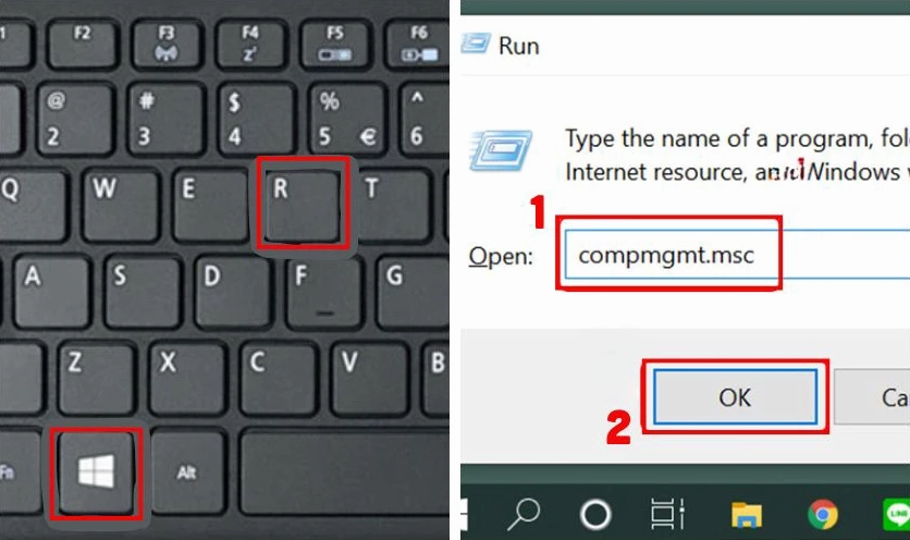 Hướng dẫn chi tiết cách kết nối bluetooth laptop với loa nhanh chóng và hiệu quả 16 Mở hộp thoại Run rồi nhập devmgmt.msc và nhấn OK