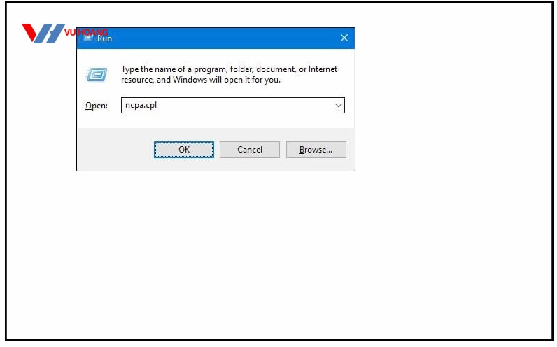 Mở hộp thoại Run trên máy tính để kiểm tra kết nối mạng