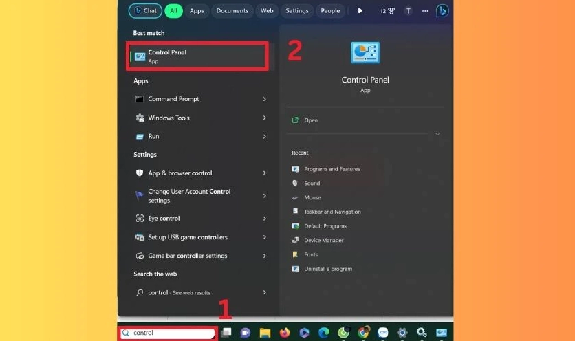 Mở Mouse Properties trong Control Panel
