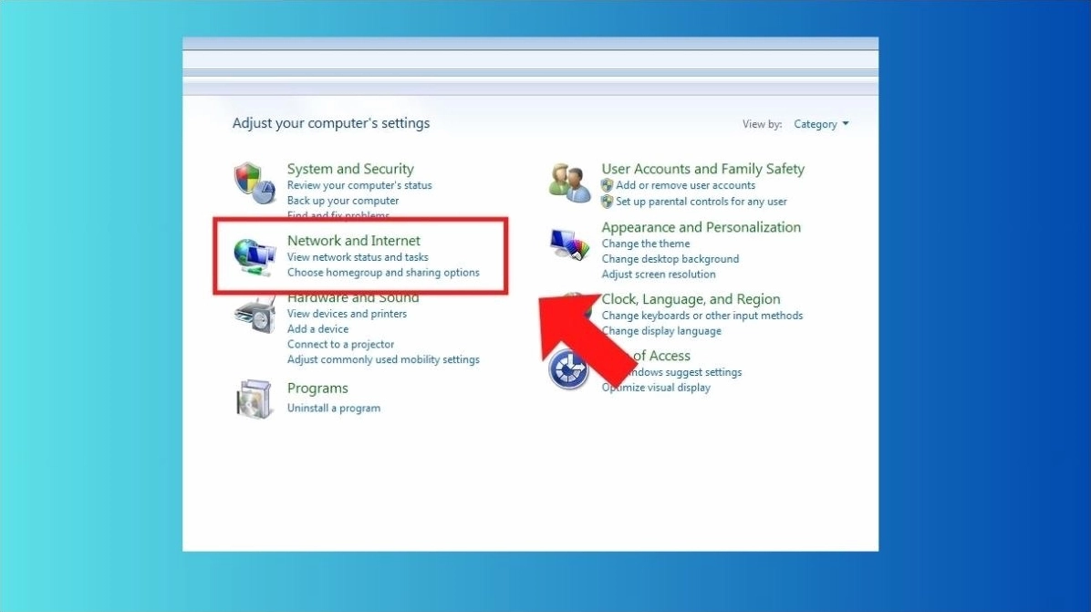 Hướng dẫn chi tiết cách truyền dữ liệu giữa 2 máy tính laptop hiệu quả nhất 17 Mở Network and Internet