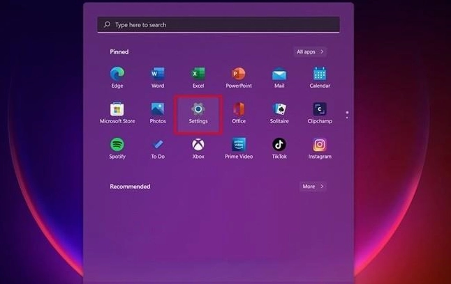 Hướng dẫn cách đổi pass laptop nhanh chóng an toàn năm 2026 12 Mở phần Settings trên Windows 11