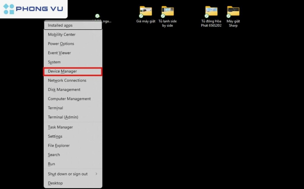 Mở rộng danh sách các thiết bị trong Device Manager để xem tên linh kiện