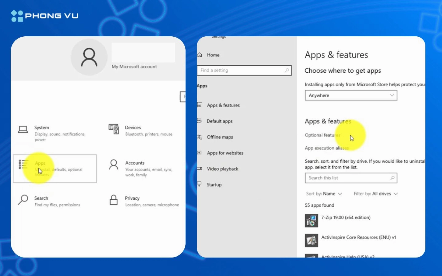 Hướng dẫn chi tiết cách chiếu màn hình điện thoại lên laptop nhanh chóng và ổn định 7 Mở Settings System Optional Features