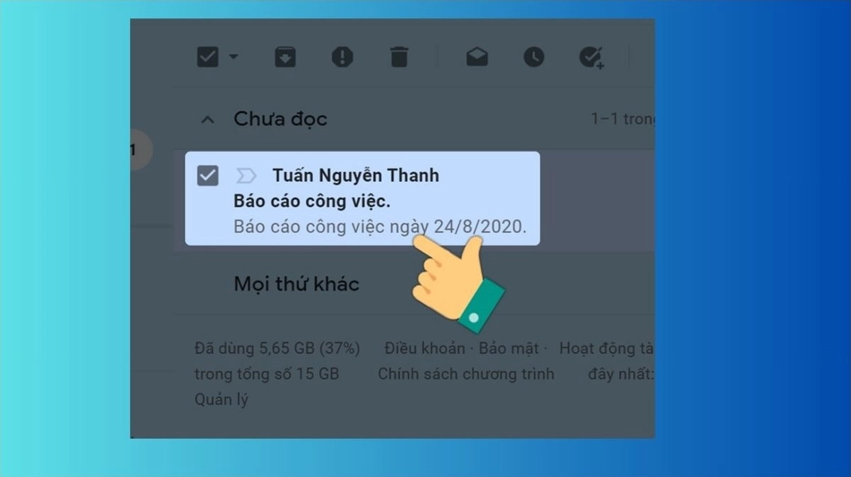 Hướng dẫn chi tiết cách truyền dữ liệu giữa 2 máy tính laptop hiệu quả nhất 12 Mở thư có file đính kèm mà bạn muốn tải về máy