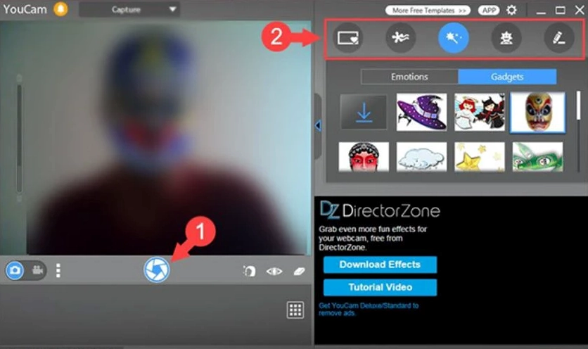 Mở ứng dụng CyberLink YouCam
