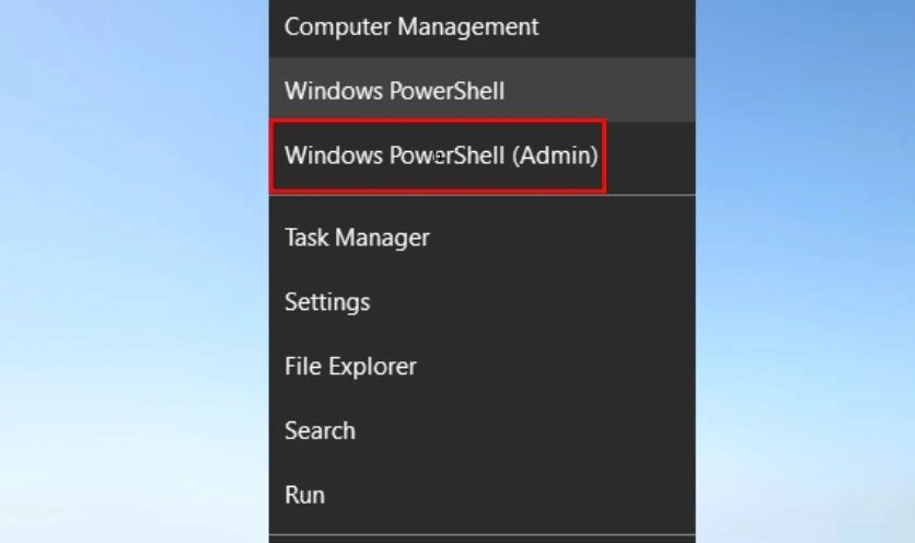 Mở Windows PowerShell bằng quyền Administrator