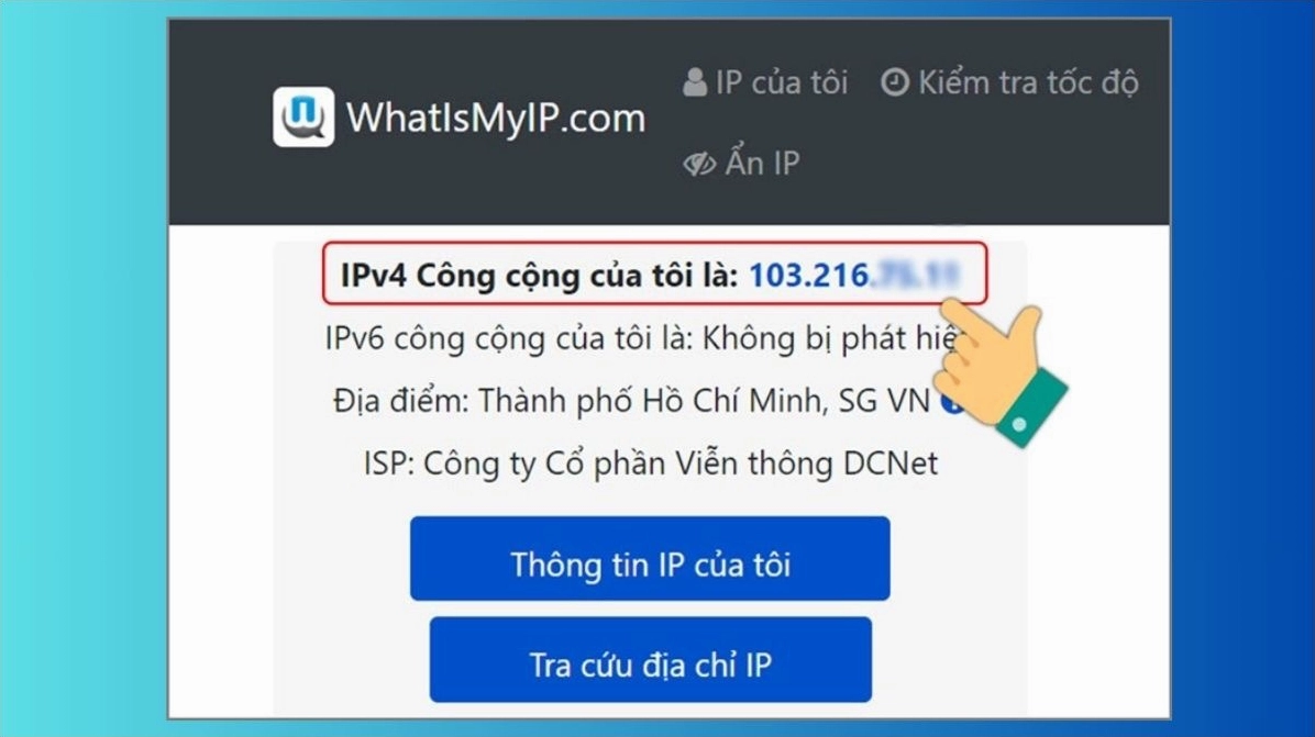 Một dịch vụ kiểm tra IP công cộng tiện lợi khác