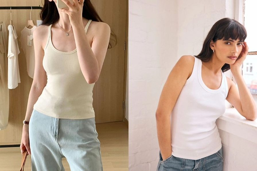 Nàng thơ khoe dáng trong chiếc áo ba lỗ cổ điển quốc dân