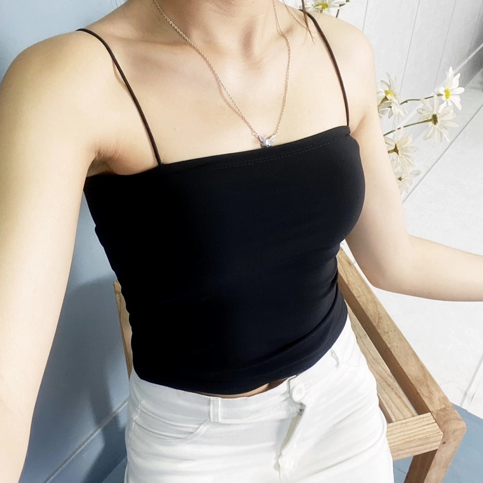 Nét trẻ trung đầy sức sống qua ảnh gái áo 2 dây.