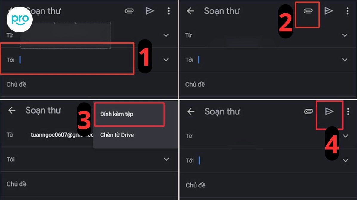 Hướng dẫn chi tiết cách bắn bluetooth từ điện thoại vào laptop nhanh chóng và hiệu quả nhất 2026 35 Nhấn biểu tượng chiếc ghim kẹp để đính kèm tập tin cần gửi vào email