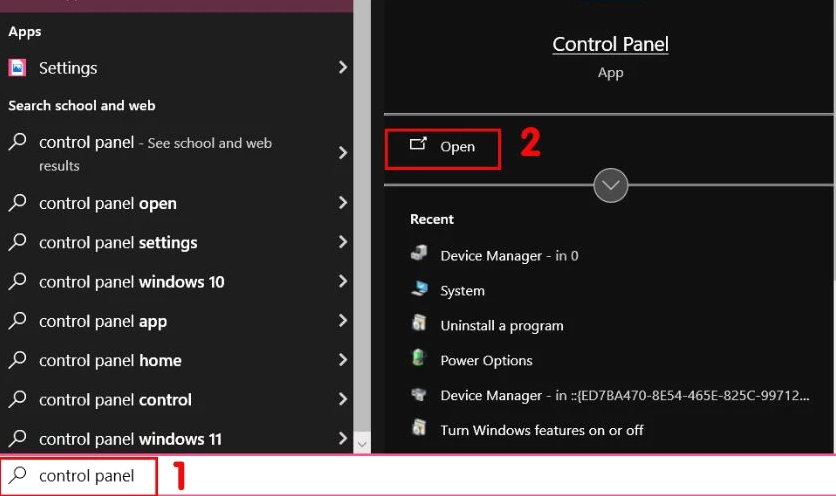 Hướng dẫn chi tiết cách làm cho laptop chạy mượt hơn trên hệ điều hành Windows 7 31 Nhấn biểu tượng Win để mở menu Start, tìm và mở Control Panel