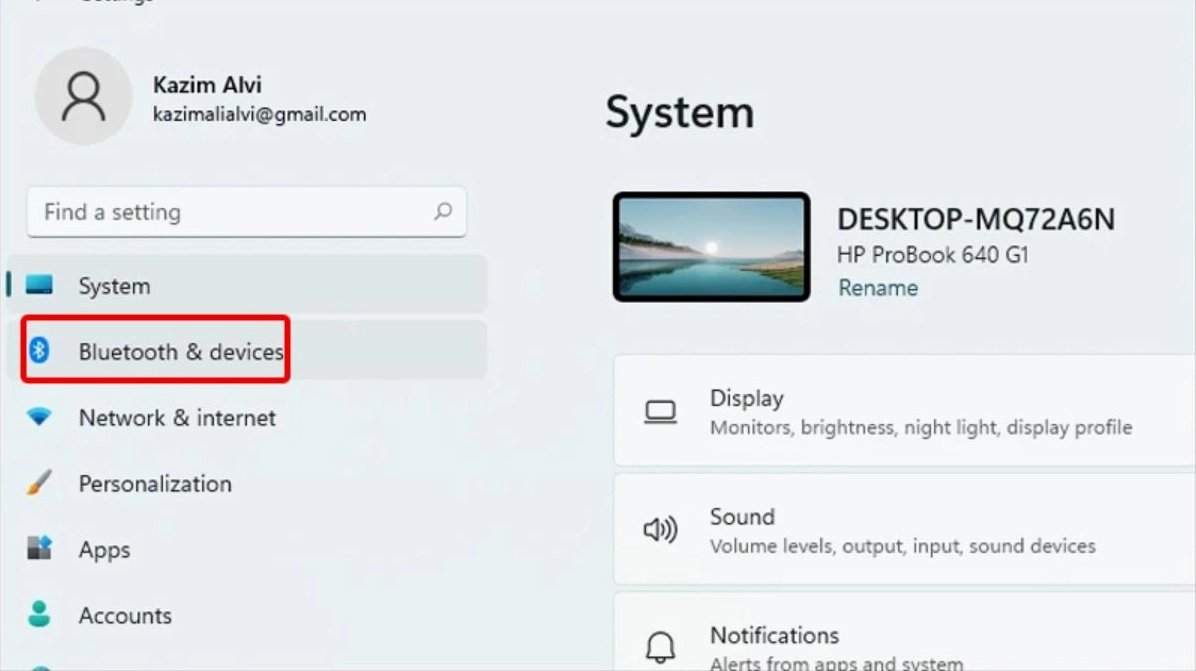 Hướng dẫn chi tiết cách bật bluetooth trên laptop dell inspiron nhanh chóng nhất 6 Nhấn chọn Bluetooth and devices