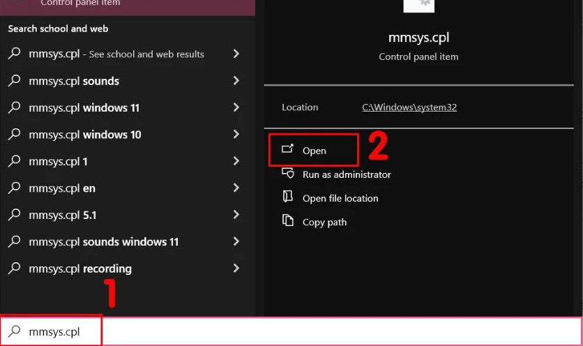 Hướng dẫn chi tiết cách làm cho laptop chạy mượt hơn trên hệ điều hành Windows 7 17 Nhấn Open để mở cửa sổ Sound