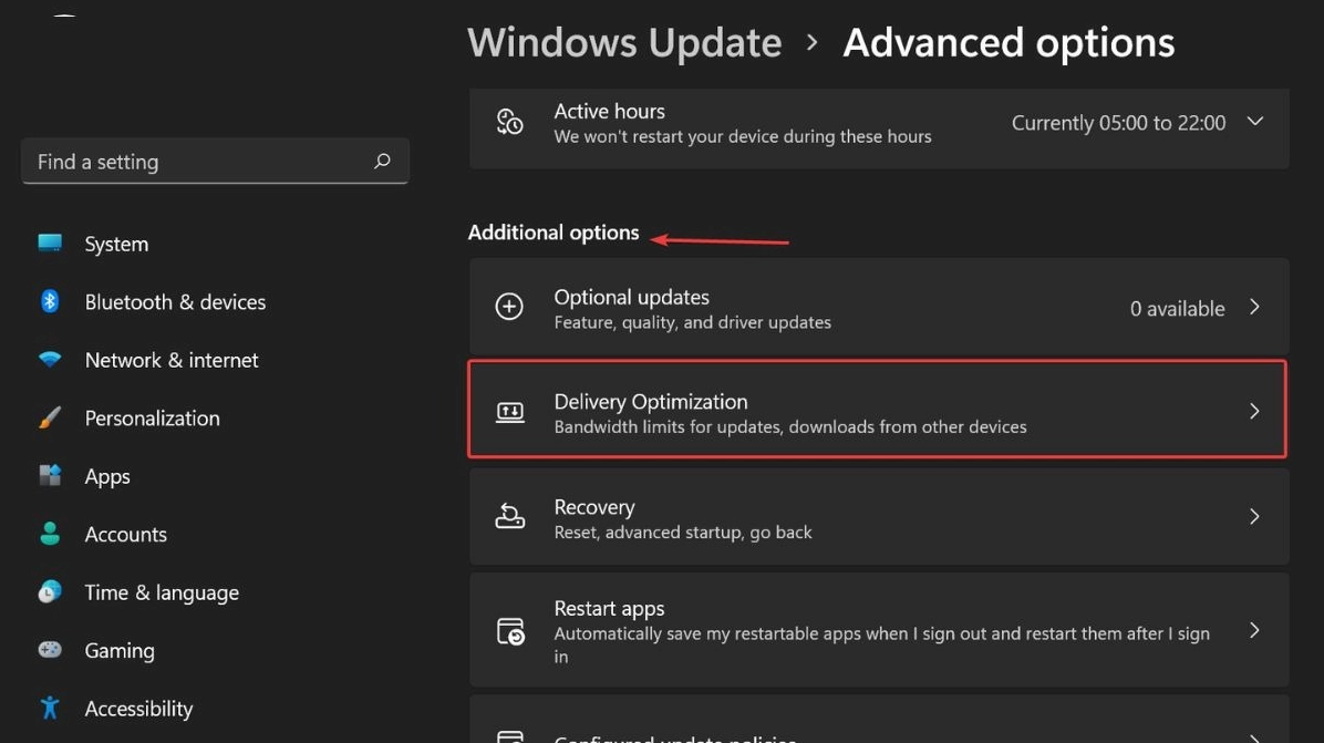 Hướng dẫn chi tiết cách làm wifi mạnh hơn cho laptop hiệu quả nhất năm 2026 20 Nhấn vào mục Delivery Optimization