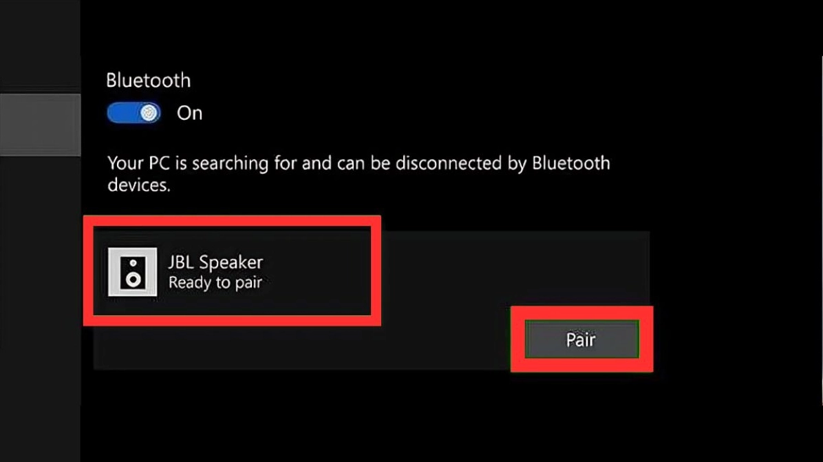 Hướng dẫn chi tiết cách bật bluetooth trên laptop dell inspiron nhanh chóng nhất 18 Nhấn vào thiết bị loa muốn kết nối rồi chọn Pair