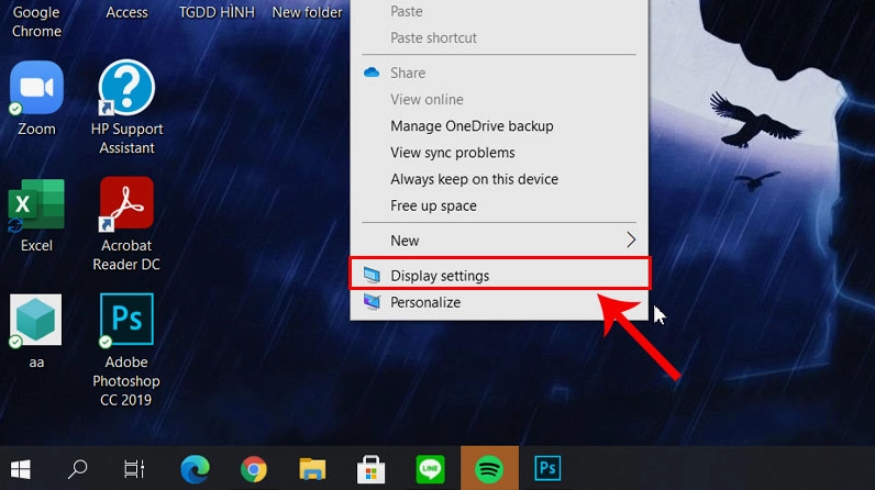 Hướng dẫn chi tiết cách kết nối 2 laptop để chơi game mượt mà không giật lag 15 nhấp chuột phải để hiển thị hộp thoại Display settings như hình bên dưới