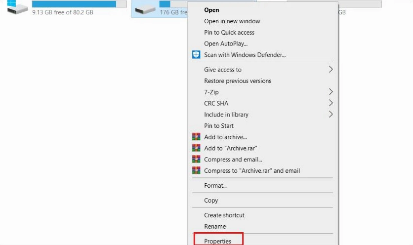 Hướng dẫn chi tiết cách làm cho laptop chạy mượt hơn trên hệ điều hành Windows 7 34 Nhấp chuột phải vào ổ đĩa muốn tắt tìm kiếm và chọn mục Properties