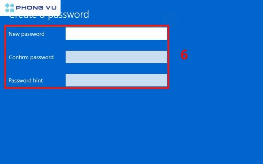 Hướng dẫn chi tiết cách cài mật khẩu cho laptop trên hệ điều hành Windows và Mac 9 Nhập mật khẩu mới và xác nhận lại mật khẩu trên Windows 10