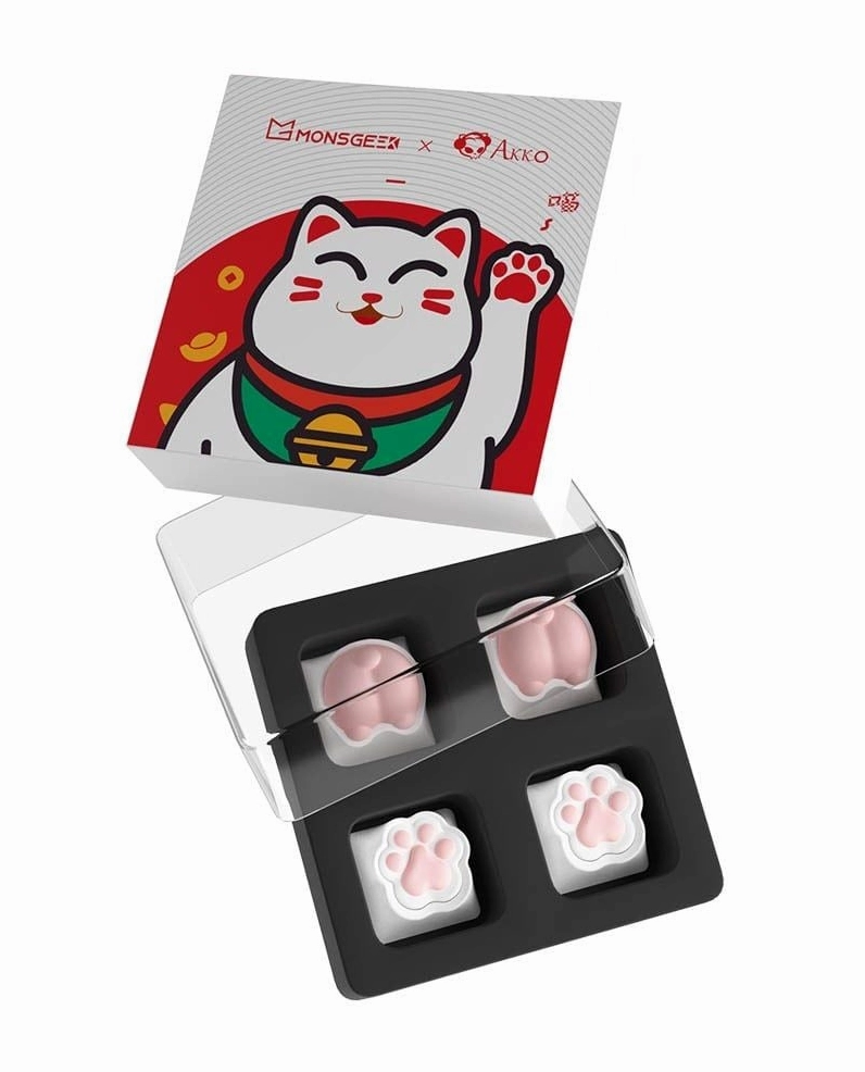 Nút bàn phím cơ Artisan hình chân mèo ngộ nghĩnh dùng để trang trí tạo điểm nhấn cho bàn phím