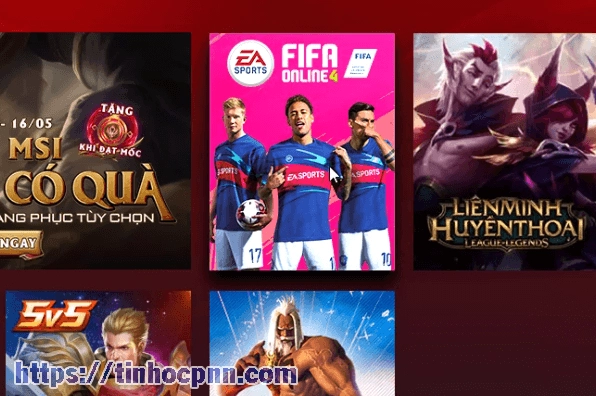 Nút cài đặt tựa game bóng đá trên nền tảng máy tính