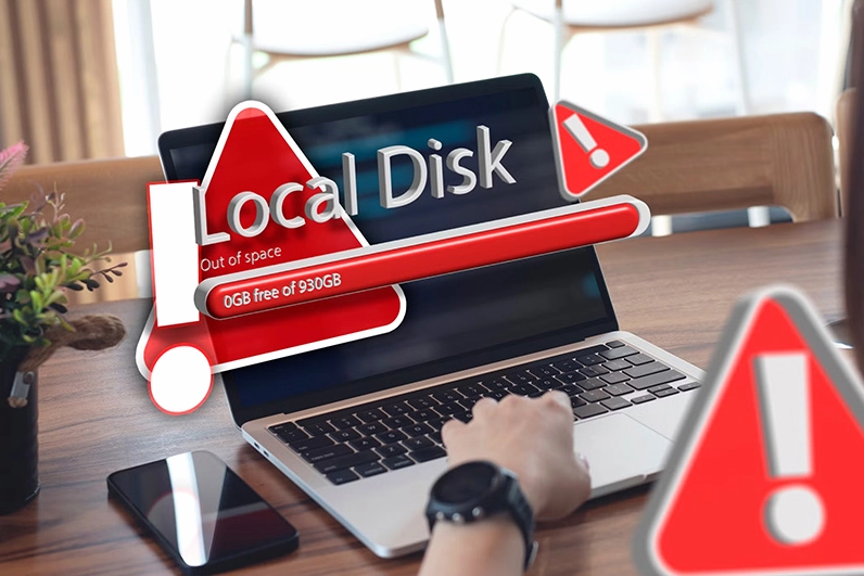 Hướng dẫn chi tiết cách tắt máy tính laptop khi bị đơ an toàn nhất năm 2026 21 Ổ cứng báo đỏ do quá tải dữ liệu