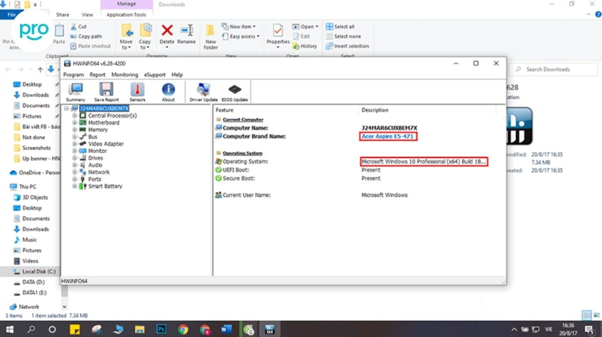 phần mềm HWinFo giúp bạn kiểm tra thông tin máy tính bạn thông tin máy một cách khá đầy đủ và toàn diện