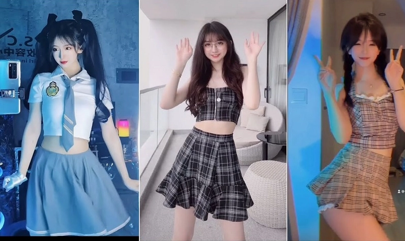 Bộ sưu tập ảnh gái xinh mặc váy xếp ly vạn người mê 18 Phối đồ cực cháy cùng chân váy kẻ caro