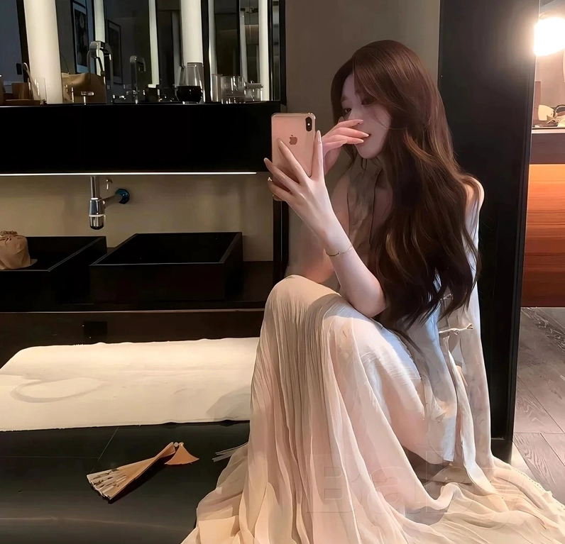 Sự dịu dàng e ấp của thiếu nữ Việt trong tà váy dài thướt tha bay trong gió