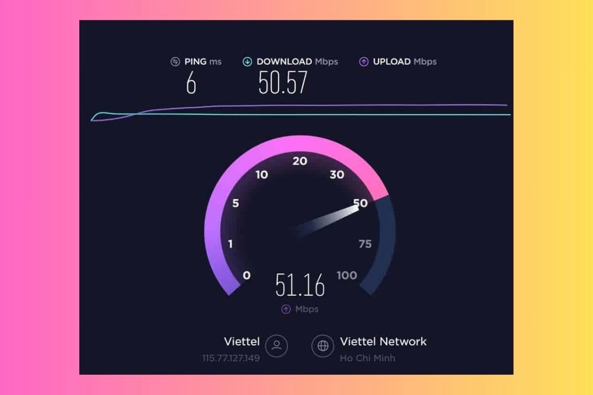 Sử dụng các trang web kiểm tra tốc độ mạng uy tín để đánh giá chất lượng đường truyền