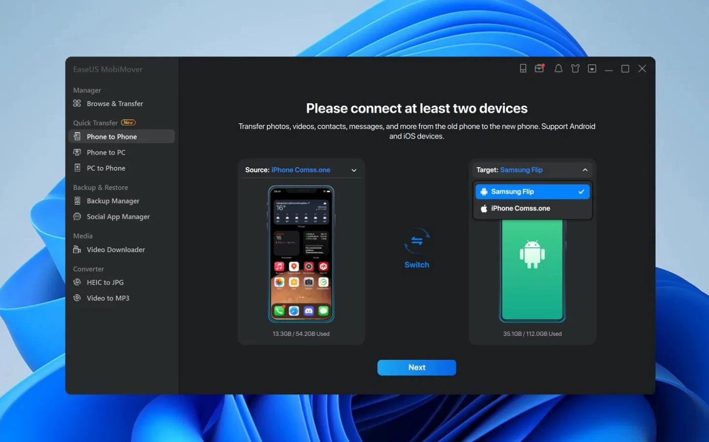 Sử dụng phần mềm bên thứ ba để chuyển ảnh nhanh chóng