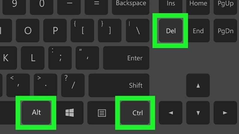 Sử dụng tổ hợp phím Ctrl + Alt + Delete