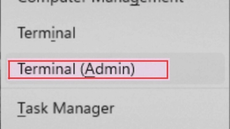Sử dụng tổ hợp phím Windows + X để mở menu hệ thống