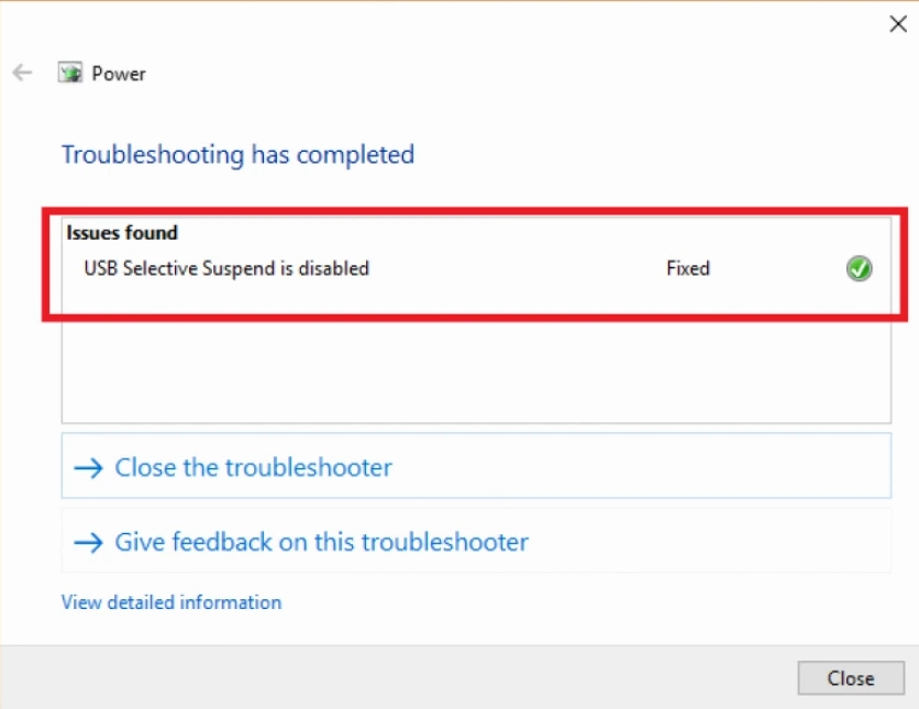 Sử dụng trình sửa lỗi Troubleshooter