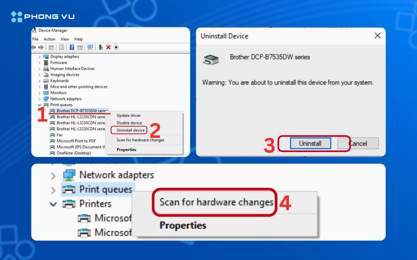 Hướng dẫn chi tiết cách cài đặt máy in cho laptop từ chuyên gia 2026 26 Sửa lỗi driver không khả dụng