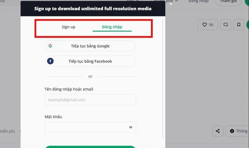 Tải ảnh trên website trực tuyến