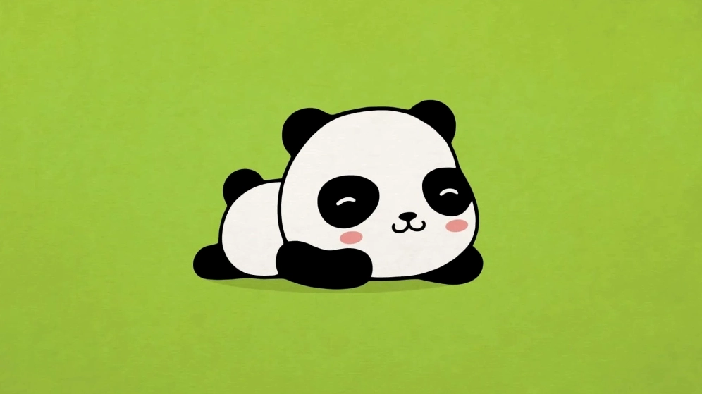 Tải ngay hình nền máy tính gấu trúc cute đáng yêu nhất với thân hình tròn trịa