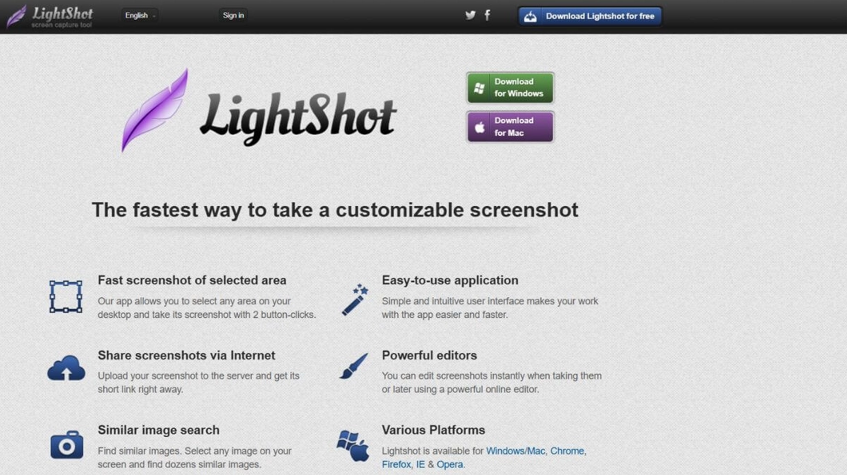 Tải và cài đặt Lightshot
